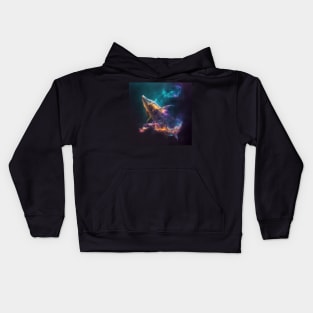 Shark in Space with unique Design Kids Hoodie
